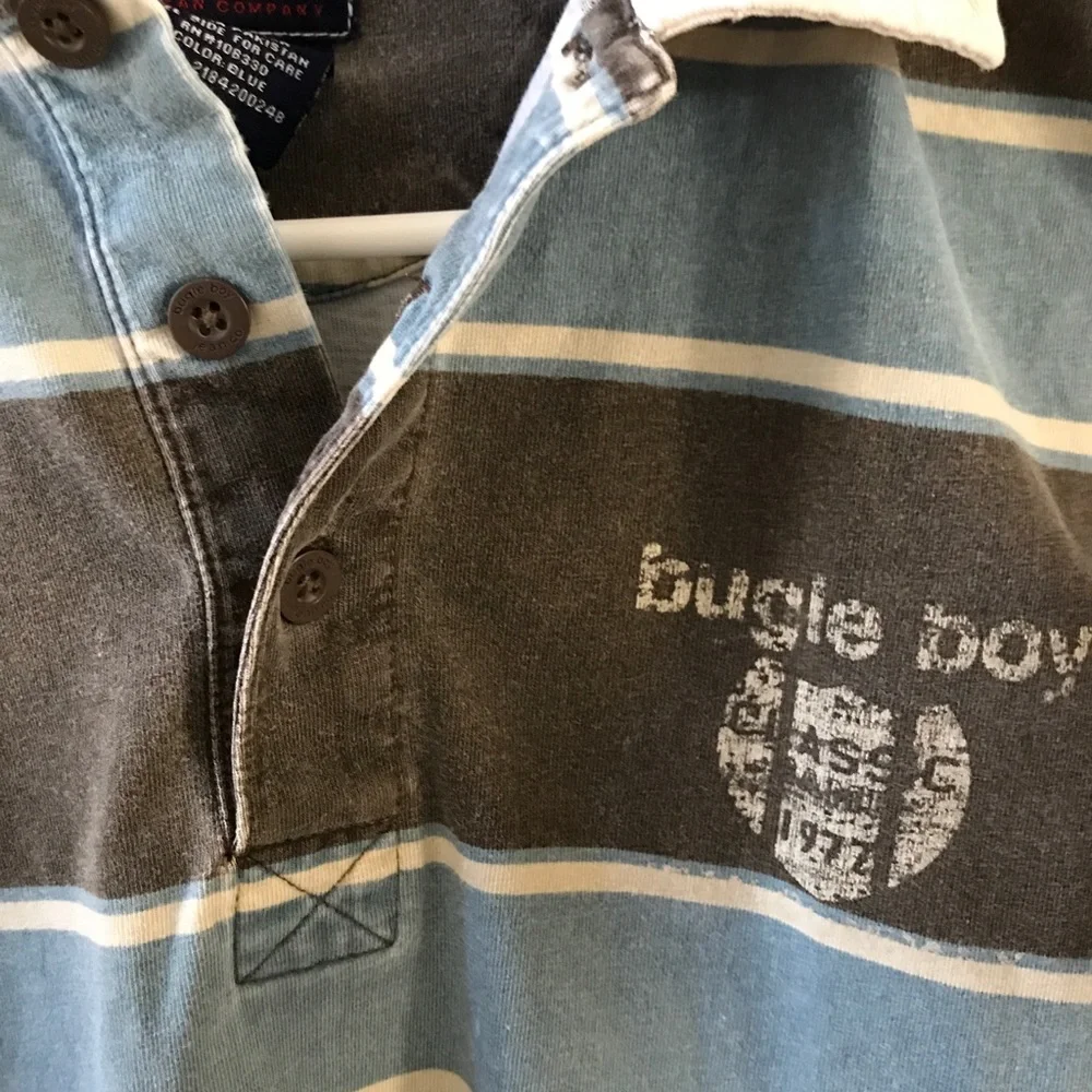 Bugle boy long sleeve polo 12/14. 100% cotton.